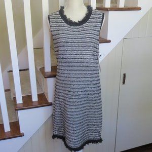 Anne Klein Black and White Striped Dress